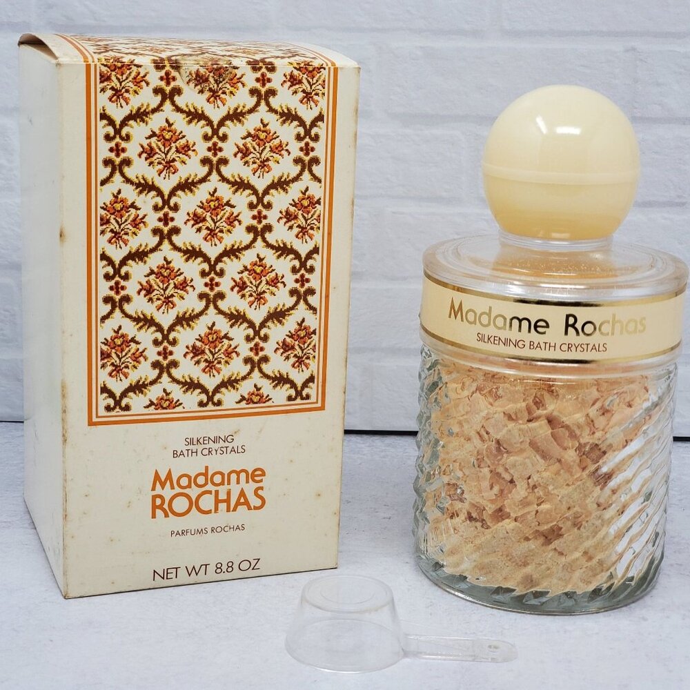 Madame Rochas Silkening Bath Crystals‎ 8.8oz Sealed Vintage France